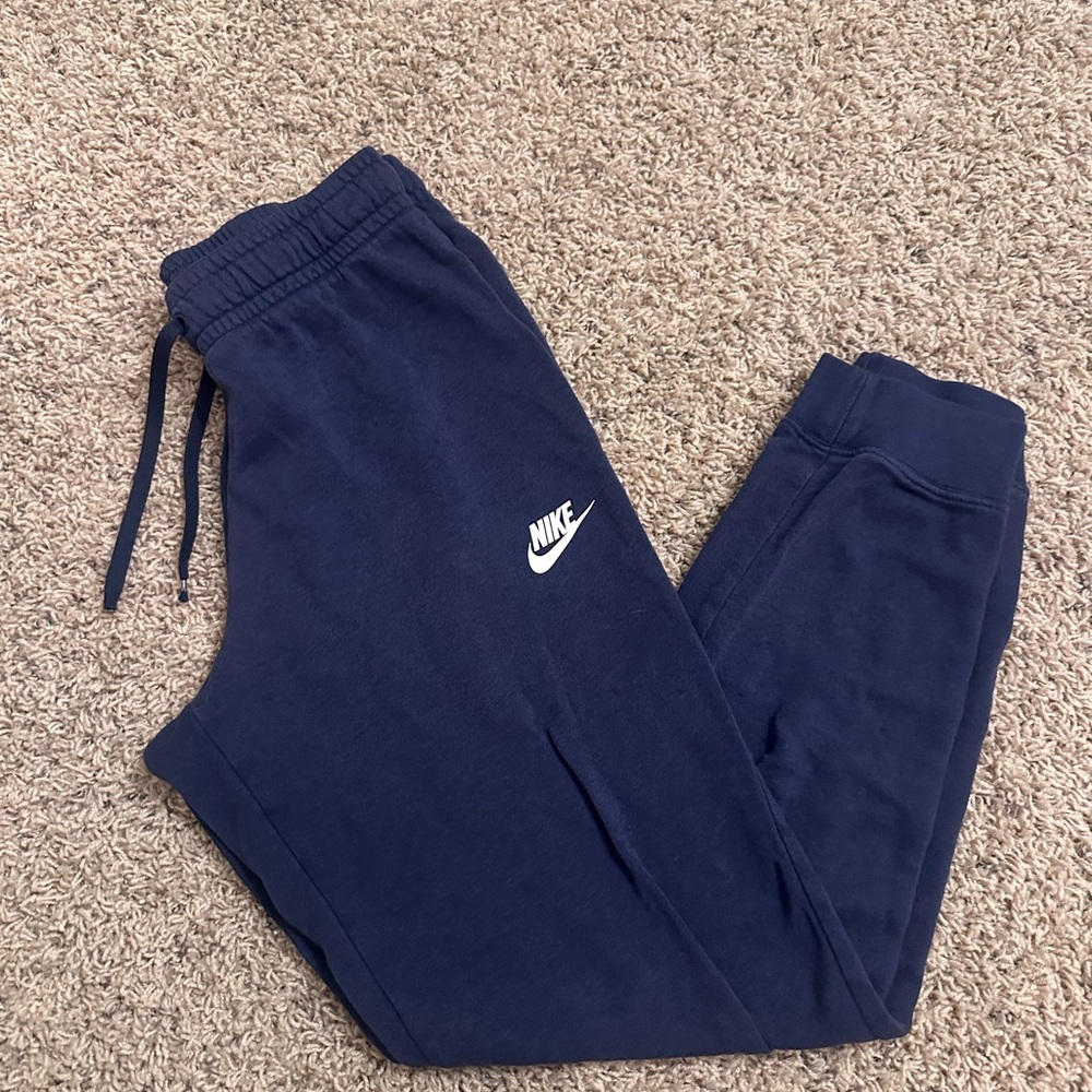 Nike Navy Joggers with White Logo